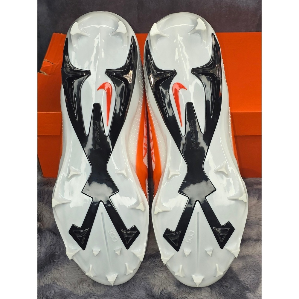 NWB Nike Alpha Menace 4 Elite TB P White Orange Football Cleats SZ 12.5 - Picture 5 of 8